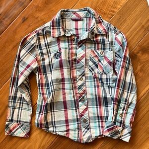 Sergent Major Colorful Plaid Kids Button-Down Shirt